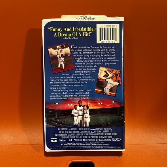 1995 Walt Disney’s: Angels in The Outfield VHS - Picture 8 of 8